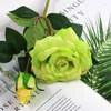 Decorative Flowers 2 Head Real Touch Roses Artificial For Home Wedding Decoration Marrige Blooming Flower Party Decor
