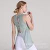 Camicie attive Donna Backless Yoga Running Fitness T-shirt Gilet senza maniche Quick Dry Loose Sport Tee Top Palestra femminile