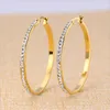 Hoop Earrings HE40 Titanium Men Women With Crystal 316l Stainless Steel Earring IP Plating No Fade Allergy Free