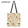 Evening Bags WHEREISART Custom Mushroom Printed Handbags For Women Casual Shoulder Bag Eco Reusable Shopping Large Capacity