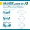 오리 덮개 의자 덮개가있는 궁극적 인 방수 76 인치 정사각형 안뜰 테이블