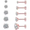 Boucles d'oreilles de créateur Boucles d'oreilles disque incrustées de diamants en acier au titane Clous pour femmes en acier au titane
