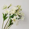 Dekorative Blumen 1pc Weiße Lilie Kunstseide Zweig Diy Home Blumenarrangement Ornamente Hochzeit Dekoration Gefälscht