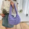 Bolsas de noite estilo coreano feminino nuvem clara plissada de ombro de inverno color cor de algodão acolchoado de algodão feminino axila macia