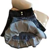 Spódnice w stylu koreański dżinsowa krótka spódnica letnia wysoka talia szczupła damska kategoria A-line plisowana spódnica samica mini dżinsowe szorty 230504