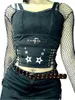 Camisoles Tanks Women Tank Tops Zomer Gotische Punk Style Casual Star Print Bandage Crop for Streetwear Club Wear 230503