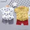 Clothing Sets Fashion Baby Boy s Suit Summer Casual Clothes Top Shorts 2PCS for Boys Infant Suits Kids 230504