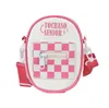 Nylon children handbag female 2023 new Korean version of fashion everything crossbody bag Japanese sweet little princess plaid bags