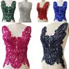 Fabric Handmade rhinestones lace applique handsewing beads sequins trimming patches for dress clothing accessories more colour