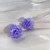 Baumeln Sie Ohrringe lila wulstige Kristallsommer handgemachte trendige Ohrschmuck Großhandel
