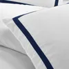 Bedding Sets Home Textile 2/3pcs Conjunto explosivo de El Style Style Blue 5 Stars Satin Strip Bed Line Coberting Sheet