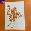 Baking Moulds A4 29 21cm DIY Stencils Wall Painting Scrapbook Coloring Embossing Decorative Paper Card Template Animal Flamingo