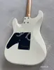 Stock! Electric Guitar Cream White Gotowa pieczona klonowa szyja i cingreboard kropki Inkrustowanie podzielone mini przełącznik