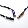 Pendant Necklaces XMS Reiki Healing Crystal Circular Necklace Tiger Eye Amethyst Energy Beads Stone For Men Women Adjustable