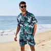 Felpe con cappuccio Felpe Hawaiian Beach Blossom Manica corta Camicia da vacanza allentata Pantaloncini Set da due pezzi Abbigliamento da uomompqg