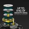 Baitcastrollen KastKing Crixus 7+1BBs 8KG Max. Bremskraft 206g Superleichte Rolle Magnetisches Bremssystem Süßwasser-Angelspule 230504