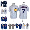 Top Quality S-XXXL Chicago 7 Dansby Swanson Baseball Jerseys Mens Youth