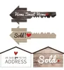 Sublimation Blank MDF House Realtor Key Sign Single Side Sublimation Real Estate Vended Sign Sublimation Wood Decor Clôture Cadeau Propriétaire Realtor 001