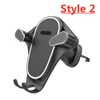 GRAVITY CAR POLETE Phone Air Vent de ventilação Clipe Mount Smartphone GPS Car Stand Stand Suporte no carro para iPhone Samsung Xiaomi