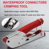 Tang Crimping Plier Coax Cable Crimper Squeezing Pliers Crimper Wire Stripping Plier Tool Steel+ABS Durable Non Slip PR Sale