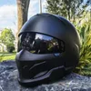 Motorcycle Helmets M L Xl Xxl Samurai Black Scorpion Helmet Retro Combination Half Cycling Accessories