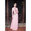 Etniska kläder aodai Vietnam cheongsam qipao kinesisk klänning vietnamesisk vintage elegant festfestival kvinnor traditionell