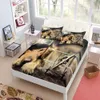 Set mit 3D-Delfin-Spannbettlaken-Set, King-Size-Bett, Doppelbett, 25 cm tief