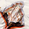 Elegante fazzoletto per capelli sciarpe da donna piccole sciarpe e impacchi bandana foulard per le donne 7070 cm fascia quadrata sciarpe collo hipl829