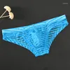 Unterhose Mesh Brief Thin Low-Waisted Sex Appeal Atmungsaktive transparente Herrenunterwäsche Mode Gays Kleidung Sissy Panties Inmitate Dessous