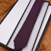 Men's Letter Tie Silk Necktie Gold Animal Jacquard Party Wedding Woven Fashion Design with box 2023