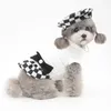Vêtements pour chiens Vêtements pour chiots à la mode Vêtements pour chiens de compagnie pour petits chiens Vêtements pour animaux de compagnie Chihuahua Robe à carreaux pour Yorkies Costume avec chapeau S-2XL 230504