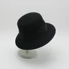 Stingy Brim Hats Fashion Wide Wool Felt Hat Floppy Lace Band Winter Cloche Bucket Women Wedding Dress