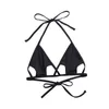 Maillot de bain femme couleur unie coupe triangle maillot de bain haut à la mode grande poitrine froncée dos nu bretelles sexy