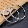 Hoop Earrings HE40 Titanium Men Women With Crystal 316l Stainless Steel Earring IP Plating No Fade Allergy Free