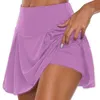 Shorts Skirts Tennis for Women Dance Fitness Solid Sports Quicky Dry Running Skort Active Athletic Yoga Gym Short Skirt