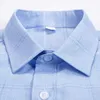 Men's Dress Shirts Quality Men's Short Sleeve Casual Shirt Summer Soft Button Down Collar Classic Style Male Man Plaids Shirts P230427