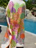 Vestidos de praia boêmia feminina vestidos de praia maxi kaftans estampados florais para mulheres de verão no verão de férias de praia roupas de banho 230504