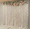 Gordijn 2.5x1m ivoor tuLle chiffon achtergrond voor bruid bruiloft po booth geboren baby shower party decoratie