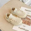 Athletic Outdoor Kids Sneakers Fly Woven Shoes 2023 New Boys Breattable Mesh Running Shoe Girls Fashionable Casual Sneaker Storlek 21-38 AA230503