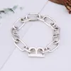 Personnalité Lettre B Bracelet S925 Sterling Silver Vintage Tendance Vintage Simple Tendance Punk Hip Hop Bijoux