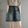 Shorts pour femmes shorts en denim Big Pocket Oversize Vintage Wide Jam Short Pantal