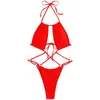 Frauen Bikini Brand Bikini Schwimmshorts Frauen Tanga Badeanzug sexy Unterwäsche Stück dünner Gurt Solid Farbe