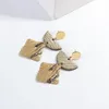 Dangle Earrings Lifefontier Handmade Olive Green Polymer Clay Drop For Women Beads Metal Geometric Unusual Pendant Jewelry