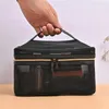 Bolsas de cosméticos bolsa de malha portátil para mulheres viagens de armazenamento necessário Case de artesanato de grande capacidade de higieness Zipper q180