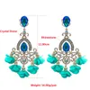 Charm Fashion Long Drop High Quality Earrings for Women Crystal S Flower Tassel Big Earings Wedding Dress Accessories 230504