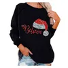 Sweats à capuche pour femmes Chic Lettre Tear Print Tees Shirt Femmes D'été O Cou À Manches Longues En Coton Léger T-Shirts Casual Vintage Tshirt Tops