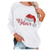 Sweats à capuche pour femmes Chic Lettre Tear Print Tees Shirt Femmes D'été O Cou À Manches Longues En Coton Léger T-Shirts Casual Vintage Tshirt Tops