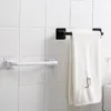 Towel Racks Towel Rack Over Door Towel Bar Hanging Holder Stainless Steel Bathroom Kitchen Cabinet White Black Towel Rag Rack Shelf Hanger 230503