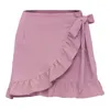 Rokken 6 kleuren ruches verband dames zomer mini sexy zwart roze blanke vrouw Koreaanse mode kleding stevige korte rok