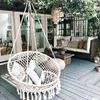 Camp Furniture Style Hanging Basket Ins Chair Hammock Cotton Rope Woven Tassel Swing Outdoor For Child Adult